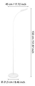 Eglo 902179 - LED Stm. stojací lampa LAURO LED/5,5W/230V 2700/4000/6500K bílá