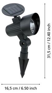 Eglo 48504 - SADA 3x LED Solární svítidlo GIONATA LED/200 mAh IP44 černá
