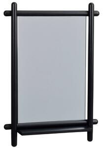 Černé dubové nástěnné zrcadlo ROWICO MILFORD 74 x 52 cm