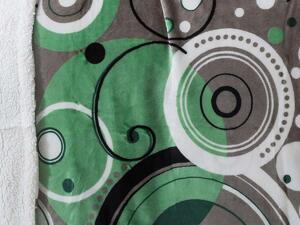 XPOSE® Mikroplyšová deka ŠÁRKA s beránkem - zelená 140x200 cm