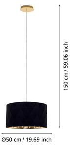 Eglo 39224 - Lustr na lanku DOLORITA 3xE27/60W/230V
