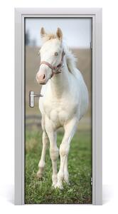 Samolepící fototapeta na dveře Bílý kůň 75x205cm