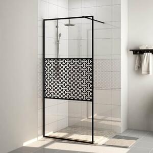 Zástěna do průchozí sprchy čiré ESG sklo 80 x 195 cm černá 151028