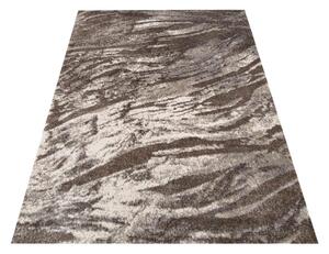 DY Hnědý koberec s abstraktním vzorem Panamero 13 Rozměr: 60x100 cm
