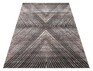 DY Hnědý koberec s geometrickým vzorem Panamero 14 Rozměr: 60x100 cm