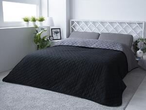 XPOSE® Přehoz na postel EVITA DUO – tmavě šedý/černý 220x240 cm