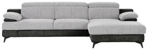 ROHOVÁ SEDAČKA, textil, barvy grafitu, barvy stříbra Livetastic - Sedací soupravy, Online Only