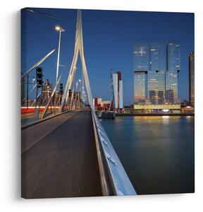 Obraz - Stmívání v Rotterdamu, Holandsko (30x30 cm)