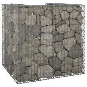 Gabionová zástěna pro popelnici pozinkovaná ocel 110x100x110 cm 151298