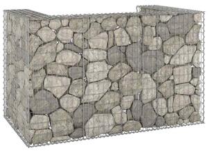 Gabionová zástěna pro popelnice pozinkovaná ocel 180x100x110 cm 151299