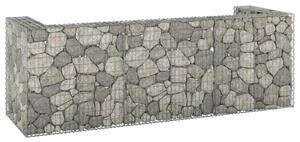 Gabionová zástěna pro popelnice pozinkovaná ocel 325x100x110 cm 151301