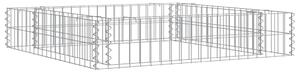 Gabionový vyvýšený záhon pozinkovaná ocel 100 x 100 x 20 cm 151311
