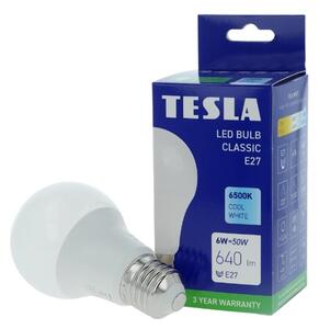 TESLA BL270665–1 - LED bulb žárovka E27, 6W, 640 lm, 6500K, studená bílá