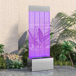 Bublinkový panel s RGB LED nerezová ocel a akryl 110 cm 151400
