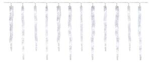 DCPC07 EMOS LED vánoční girlanda – 12x rampouch, 3,6 m, IP44, studená bílá, časovač