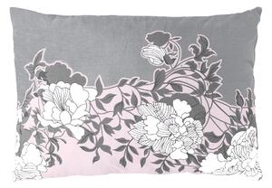 XPOSE® Bavlněný povlak na polštář YVONA - šedý/růžový 50x70 cm