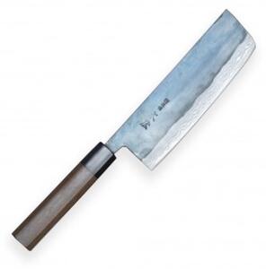KIYA nůž Nakiri 170 mm - Suminagashi Kurouchi Damascus 11 layers
