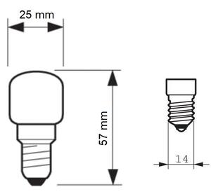 App 26.0W E14 230-240V T25 CL OV 1CT/10F Halogenová žárovka do pečících trub 26W