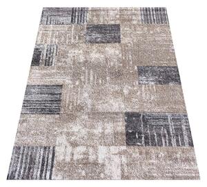 DY Hnědý koberec s geometrickým vzorem Panamero 24 Rozměr: 60x100 cm