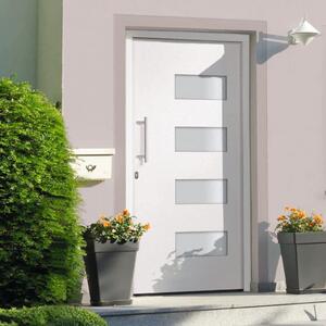 Vchodové dveře hliník a PVC bílé 110 x 210 cm