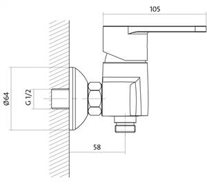 Cersanit CARI - sprchová baterie, chrom, S951-026