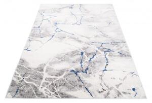 Makro Abra Moderní kusový koberec PORTLAND R216B Mramor Abstraktní šedý modrý Rozměr: 80x150 cm