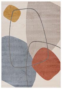 Makro Abra Moderní kusový koberec LUCY NP26A krémový žlutý šedý modrý Rozměr: 160x230 cm
