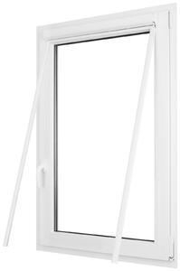 Dekodum Klasická mini roleta v bílé kazetě, barva látky Bílá Šířka (cm): 53, Výška (cm): Standardní (do 150 cm), Strana mechanismu: Práva