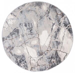 Makro Abra Kulatý koberec PORTLAND R216C Mramor Kámen šedý hnědý Rozměr: průměr 100 cm