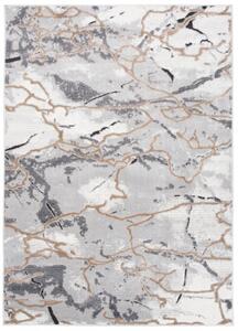Makro Abra Moderní kusový koberec PORTLAND R215D Abstraktní šedý hnědý Rozměr: 80x150 cm