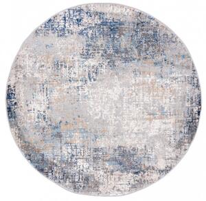 Makro Abra Kulatý koberec PORTLAND G512B Moderní bílý modrý Rozměr: průměr 120 cm
