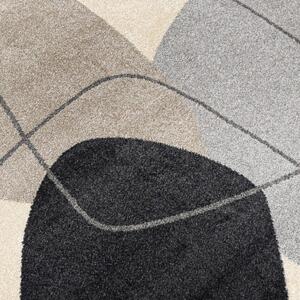 Makro Abra Moderní kusový koberec LUCY NP26A krémový šedý černý Rozměr: 80x150 cm