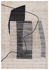 Makro Abra Moderní kusový koberec LUCY NP25D krémový šedý černý Rozměr: 140x200 cm