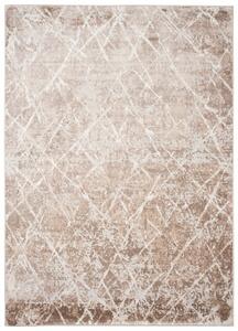 Makro Abra Moderní kusový koberec PORTLAND D054E bílý hnědý Rozměr: 160x230 cm