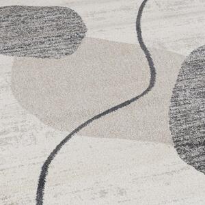 Makro Abra Moderní kusový koberec LUCY NP24D krémový šedý Rozměr: 80x150 cm