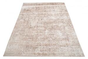 Makro Abra Moderní kusový koberec PORTLAND C981E bílý hnědý Rozměr: 120x170 cm