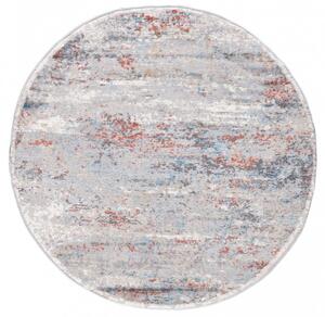 Makro Abra Kulatý koberec PORTLAND G509C Abstraktní Moderní bílý šedý červený Rozměr: průměr 120 cm