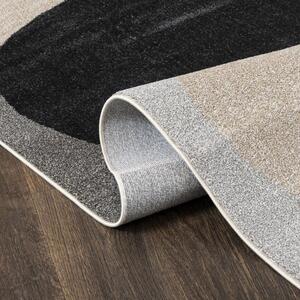 Makro Abra Moderní kusový koberec LUCY NP27B krémový šedý černý Rozměr: 80x150 cm