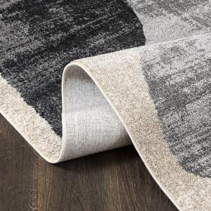 Makro Abra Moderní kusový koberec LUCY NP21A krémový šedý Rozměr: 80x150 cm