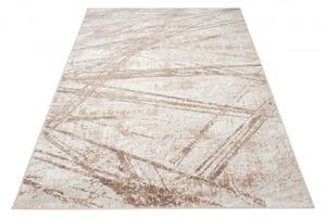 Makro Abra Moderní kusový koberec PORTLAND D002E Abstraktní bílý hnědý Rozměr: 160x230 cm