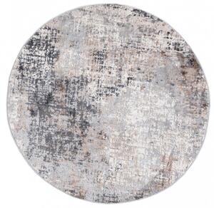 Makro Abra Kulatý koberec PORTLAND G512A Abstraktní bílý šedý hnědý Rozměr: průměr 100 cm