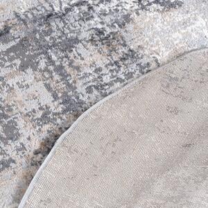 Makro Abra Kulatý koberec PORTLAND G512A Abstraktní bílý šedý hnědý Rozměr: průměr 120 cm