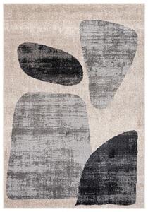 Makro Abra Moderní kusový koberec LUCY NP21A krémový šedý Rozměr: 140x200 cm