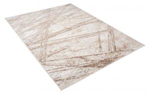 Makro Abra Moderní kusový koberec PORTLAND D002E Abstraktní bílý hnědý Rozměr: 120x170 cm