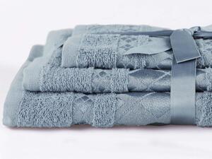 XPOSE® Dárkový set ručníků - šedomodrý 3ks