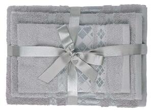 XPOSE® Dárkový set ručníků - šedý 3ks