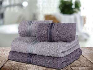 XPOSE® Dárkové balení ručníků ARIEL - tmavě šedé/světle šedé 4ks