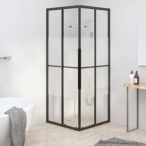 Sprchový kout napůl mléčné ESG 80 x 80 x 180 cm černý 151853