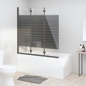 Skládací sprchová zástěna 3 panely 130 x 130 cm ESG černá 151864