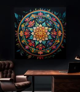 Obraz na plátně - Mandala Síla FeelHappy.cz Velikost obrazu: 40 x 40 cm